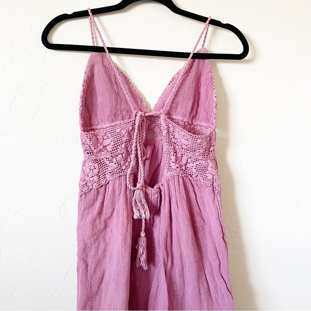 Jen's Pirate Booty Mauve Crochet Babydoll Tunic - Picture 5 of 8